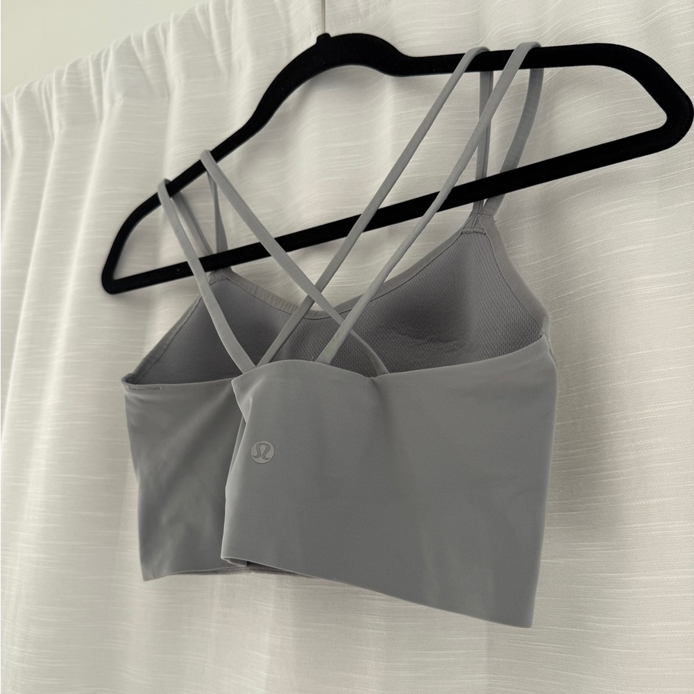 Lululemon Like a Cloud Longline Bra Light Support Gray | Size 6 - Picture 8 of 10